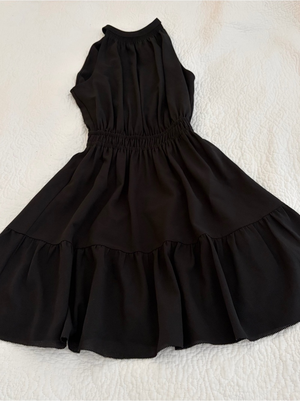 Aritzia Wilfred Black Halter Ruffle Dress size XS